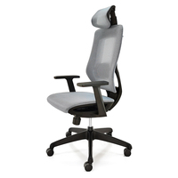 Ensemble de chaises de bureau modernes en maille pivotantes ergonomiques avec support lombaire et appui-tête réglable pour une configuration complète de bureau à domicile ou d'atelier