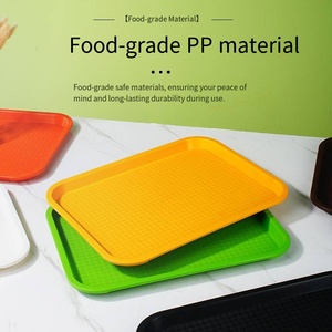 Plastic Eco-Friendly Heavy-Duty Rectangular Serving <strong>Tray</strong> for Hotels Restaurants Anti-Slip Surface <strong>Large</strong> Food Service <strong>Tray</strong> - Product Image 4