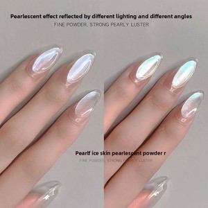 Polvere Fine Magica Effetto Specchio Glitter Perlescente Traslucido in PET Stile Fatato per Nail Art Transfrontaliero - Product Image 2