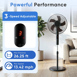 Yaolan Plastic Pedestal AC 60W Electric <b>Fans</b> App-Controlled Oscillation Left/Right Energy Efficiency Class Household Commercial - Product Image 1