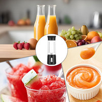 Licuadora Portátil Eléctrica de Mano de 500 ml para Viajes y Actividades al Aire Libre, Carga USB, 6 Cuchillas, Vaso para Licuados, Exprimidor de Frutas Prensado en Frío