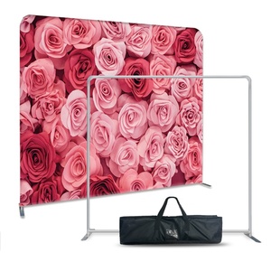Support de tube en aluminium rectangulaire <span class=keywords><strong>Pan</strong></span> <span class=keywords><strong>Lou</strong></span> Si de 8 pieds, support de toile tendue, toile de fond pour photomaton, présentoir pour salons professionnels - Product Image 1