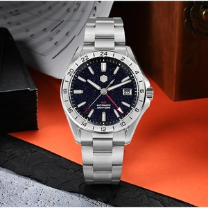 San Martin 39mm Natural Gemstone Dial Men Watch Mechanical NH34 <b>Automatic</b> GMT <b>Wristwatch</b> Luxury Sapphire BGW-X1 Swim SN0129B - Product Image 2