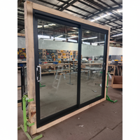 Porte coulissante moderne à double vitrage NFRC, isolante thermiquement, étanche, en alliage d'aluminium, pour usage intérieur/extérieur, hôtel