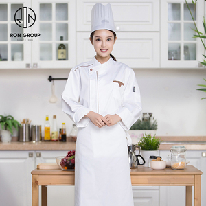 Eleganti Uniformi <span class=keywords><strong>da</strong></span> Chef e Barista Bianche, Lunghe, a Mezza Manica, Traspiranti e Impermeabili <span class=keywords><strong>per</strong></span> Hotel, Ristoranti e Cucine - Product Image 3