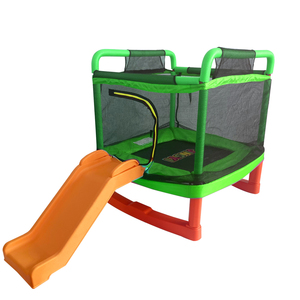 Trampolín Infantil Jingyi, Mini Trampolín <span class=keywords><strong>de</strong></span> Espuma con Red <span class=keywords><strong>de</strong></span> Seguridad, Tobogán <span class=keywords><strong>de</strong></span> PVC <span class=keywords><strong>de</strong></span> 5.2 pies, Área <span class=keywords><strong>de</strong></span> Juegos Interior para Niños, Gimnasia - Product Image 2