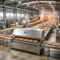 Four tunnel à gaz industriel pour la cuisson du pain la boulangerie
