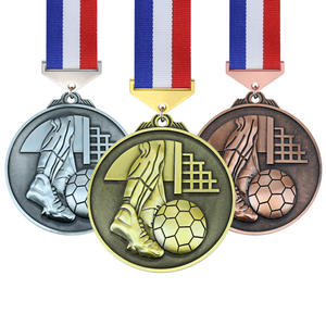 Medallas Metálicas 3D Personalizadas sin Coloración, con Logotipo y Texto Grabado con Láser, Precio de Fábrica, para Competiciones Deportivas de Fútbol, Publicidad y Premios - Product Image 1