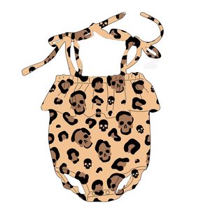 Venta al por mayor de EE. UU.: Nuevo leotardo burbuja estampado de Halloween para niñas, con diseño de fantasma, de punto, con broches en la entrepierna, de elastano/algodón orgánico. - Product Image 4
