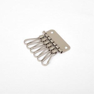 6-Tooth <b>Square</b> Keychain Card Holder Zinc Alloy Metal Multi-Function <b>Key</b> Holder Home Use - Product Image 1