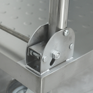 창고 호텔 레스토랑 주방 사용을위한 바퀴가 달린 스테인레스 스틸 접이식 헤비 듀티 핸드 트롤리 카트 평판 플랫폼 - Product Image 4