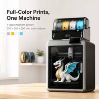 Imprimante 3D couleur complète K2 Combo avec caméra IA, nivellement automatique, haute vitesse, structure en alliage d'aluminium, prise en charge du filament PLA 1,75 mm, pour usage domestique et bureau