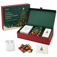 XJY Lussuosa Scatola Regalo per Mele di Natale, Confezione Portatile per Frutta, Scatola per Caramelle con Chiusura Magnetica e Design Cartoon