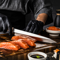 Couteaux à Fileter Japonais en Acier Inoxydable de 8.1 Pouces, Sashimi, Sushi, Poisson, Yanagiba, Manche Ivoire