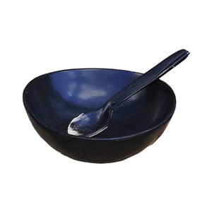 Bol décoratif ultra brillant en corne noire naturelle fabriqué à la main à partir de corne de buffle véritable pour les occasions de fête - Product Image 1