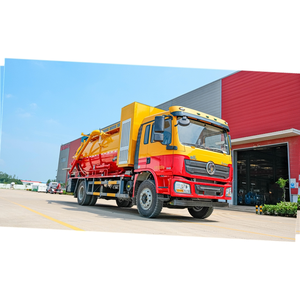 Camion-citerne septique pour le nettoyage des routes, camion d'aspiration des eaux usées et des excréments avec système de levage hydraulique pour le nettoyage des égouts - Product Image 3