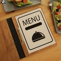 Porte-menus en bois haut de gamme sur mesure avec impression de logo, classeur à anneaux, couvertures en contreplaqué pour bars et restaurants