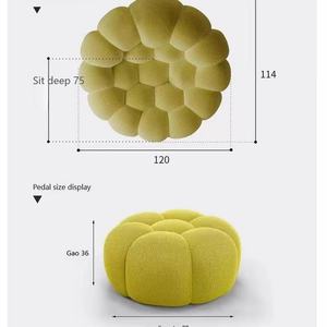 Sofá de Burbujas Comprimido de Gran Venta, Juego de Sofá de Diseño Moderno Tapizado Estilo Fútbol Relleno de Esponja para Sala de Estar - Product Image 4