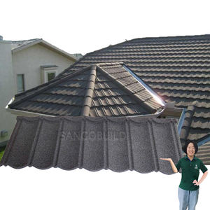 Qualité supérieure Série grise Couleur Pierre Enduit Tuiles de toiture <span class=keywords><strong>en</strong></span> métal Tôle de toiture ondulée <span class=keywords><strong>en</strong></span> pierre - Product Image 2