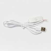 5V Konektor USB untuk Membuka Ujung Kawat Tombol Tekan Kabel Sakelar ON OFF untuk Lampu Strip Led Kipas Lampu