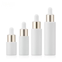 Flacon compte-gouttes en verre gris transparent de haute qualité, à fond épais et épaule plate, pour huiles essentielles et sérums de soin de la peau, 5ml-30ml, personnalisable