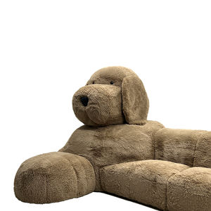Sofá con forma de perro realista de Animal gigante grande, muebles de sala de estar perezosos con personalidad creativa, sofá de caniche de madera de celebridad de Internet - Product Image 3