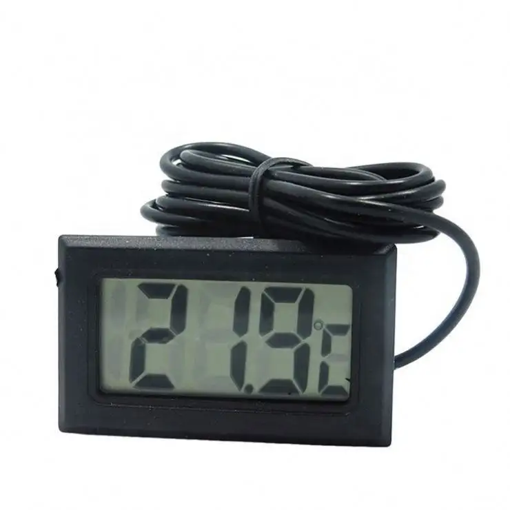 Digital LCD Thermometer for Fridges Freezers Coolers Chillers Mini 1M Probe Black