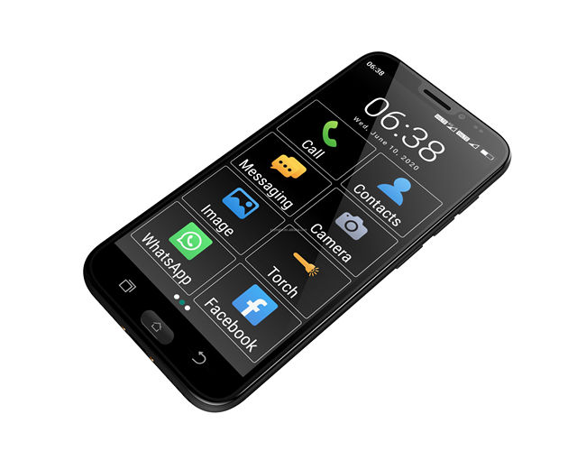 Chinese Supplier 5.5 Inch Touch Screen Dual Sim Only One Button Mobile Phone Smart Phone for Old People