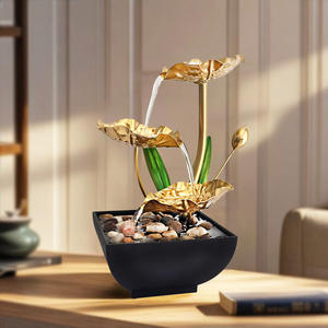 Fontaine décorative en fer forgé pour bureau et salon, ornement aquatique en métal sérigraphié, certifié ISO9001, cadeau pour la maison - Product Image 6