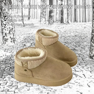 Hot Sale 2025 Winter Women's <b>Slip</b>-On Polka Dot PU Snow Boots Designer New Warm Plush Thick Sole Ankle Boots Fashion High Quality - Product Image 2