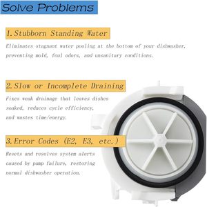 00631200 Bomba de Desagüe para Lavavajillas DC 37 a 80 V Compatible con Algunos Lavavajillas Bosch - Product Image 4