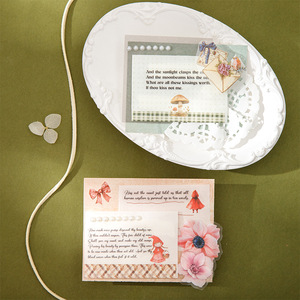 1 rouleau de ruban washi de la série Fairy Tale Chronicles, ruban adhésif pour bullet journal, matériel de collage décoratif de style vintage pour bricolage - Product Image 4