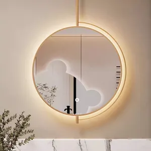 Rectangular Luminous Beauty Salon Makeup Bedroom Ceiling Hotel Room Homestay Hanging Mirror OEM
