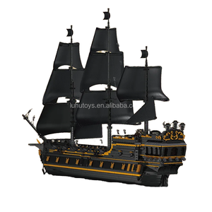 Modelo de Barco Pirata <span class=keywords><strong>del</strong></span> <span class=keywords><strong>Caribe</strong></span> <span class=keywords><strong>Perla</strong></span> <span class=keywords><strong>Negra</strong></span>, Juguete de Ensamblaje, Bloques de Construcción de Veleros, Regalo para Niños - Product Image 1