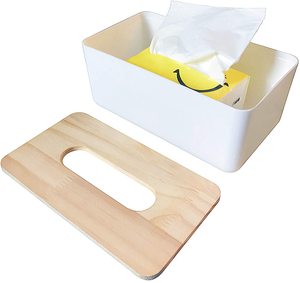 Wholesale 2022 Wooden Storage Boxes Bamboo Cover Facial Clear Car Toilet Tissue Paper Box Cover Holder Napkin Case Closed Tissue