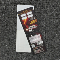 Carte de présentation suspendue personnalisée imprimée, auto-adhésive, pliable, pour blister, scellage à froid, pour 4 pilules ou capsules de suppléments