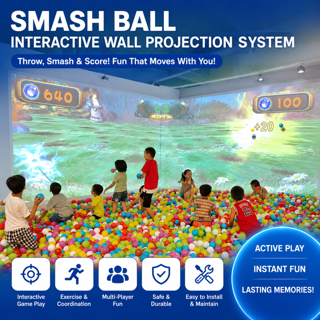 Customized Manufacturer Wholesale Smash Interactive Projection Ball Game Indoor Children's Interactive Wall Projection System
