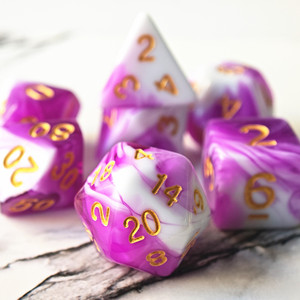 Juego de dados acrílicos de dos colores MINI PLANET TRPG Dungeons & Dragons dados acrílicos de plástico al por mayor juego de dados DND D4- D20 7 unids/<span class=keywords><strong>set</strong></span> juego - Product Image 2