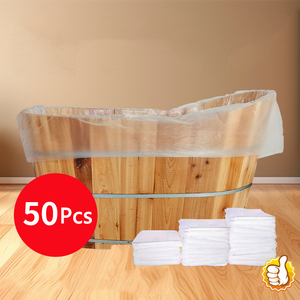 Fournitures hôtelières : Doublures jetables épaissies pour baignoires et bacs <span class=keywords><strong>à</strong></span> pieds, pour bains <span class=keywords><strong>de</strong></span> pieds, bacs en <span class=keywords><strong>bois</strong></span> et SPA <span class=keywords><strong>de</strong></span> voyage - Product Image 4