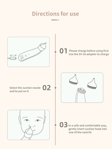 YOUHA Electric Baby Nasal Aspirator、Sucks <span class=keywords><strong>Snot</strong></span> and Mucus、Nose Cleaner <span class=keywords><strong>Sucker</strong></span> for Baby Toddler USB充電式、再利用可能 - Product Image 6