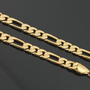 Prezzo di fabbrica di Vendita Diretta Hiphop Solido Dei Monili Della Catena Alla Moda di Vuoto Placcatura In <span class=keywords><strong>Oro</strong></span> Figaro Collane A Catena Per Il Maschio E Femmina - Product Image 6