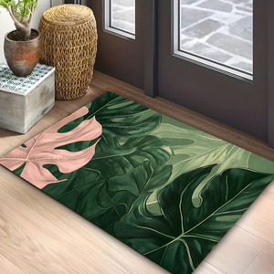 Alfombra de Baño de Diatomita con Diseño de Hoja de Monstera Verde Tropical, Antideslizante y de Secado Rápido Adecuado para Entrada, Baño, Cocina - Product Image 4