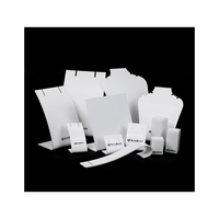 Support de collier long en plastique blanc en forme de L, support de pendentif en acrylique, design incurvé, support de collier en lucite, affichage incliné