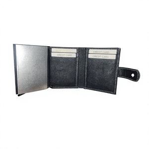 Cartera de Cuero Genuino de Primera Calidad, Personalizada, para Hombre, con Bordado de Estrella y Letra, para Uso Diario, con Bolsillo Corto, Impermeable, para Regalo - Product Image 3