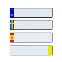 Placa de Matrícula Europea Personalizada de Aluminio Reflectante para Automóvil, Placa de Matrícula Francesa