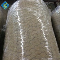 Refractory Insulation Stone Mineral Rock Wool Roll Fiber Insulation 50mm Rock Wool Blanket With Wire Mesh Refractory Insulation