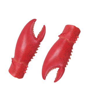 Guantes de garra de cangrejo rojo de plástico para adultos, accesorios de disfraz unisex - Product Image 1