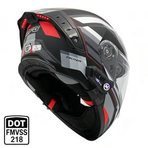 <span class=keywords><strong>Casco</strong></span> de Motocicleta Abatible con Certificación DOT, Auriculares, Luz de Advertencia LED, Visera Doble con Gafas de Sol Internas, Carcasa Exterior de ABS - Product Image 1