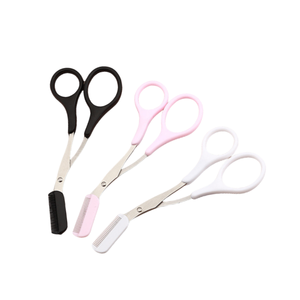 Ciseaux pour sourcils avec peigne, coupe-poils du visage, épilation, accessoires de maquillage amovibles, pinces à cheveux pour cils - Product Image 1