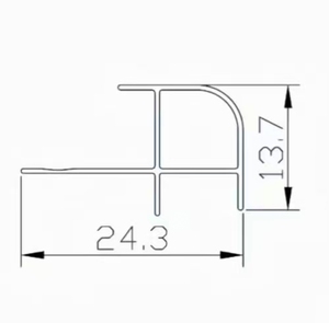 Saldatura personalizzata per taglio a polvere 6063 con profilo a T in lega di alluminio profili decorativi in alluminio servizio di elaborazione personalizzata - Product Image 2
